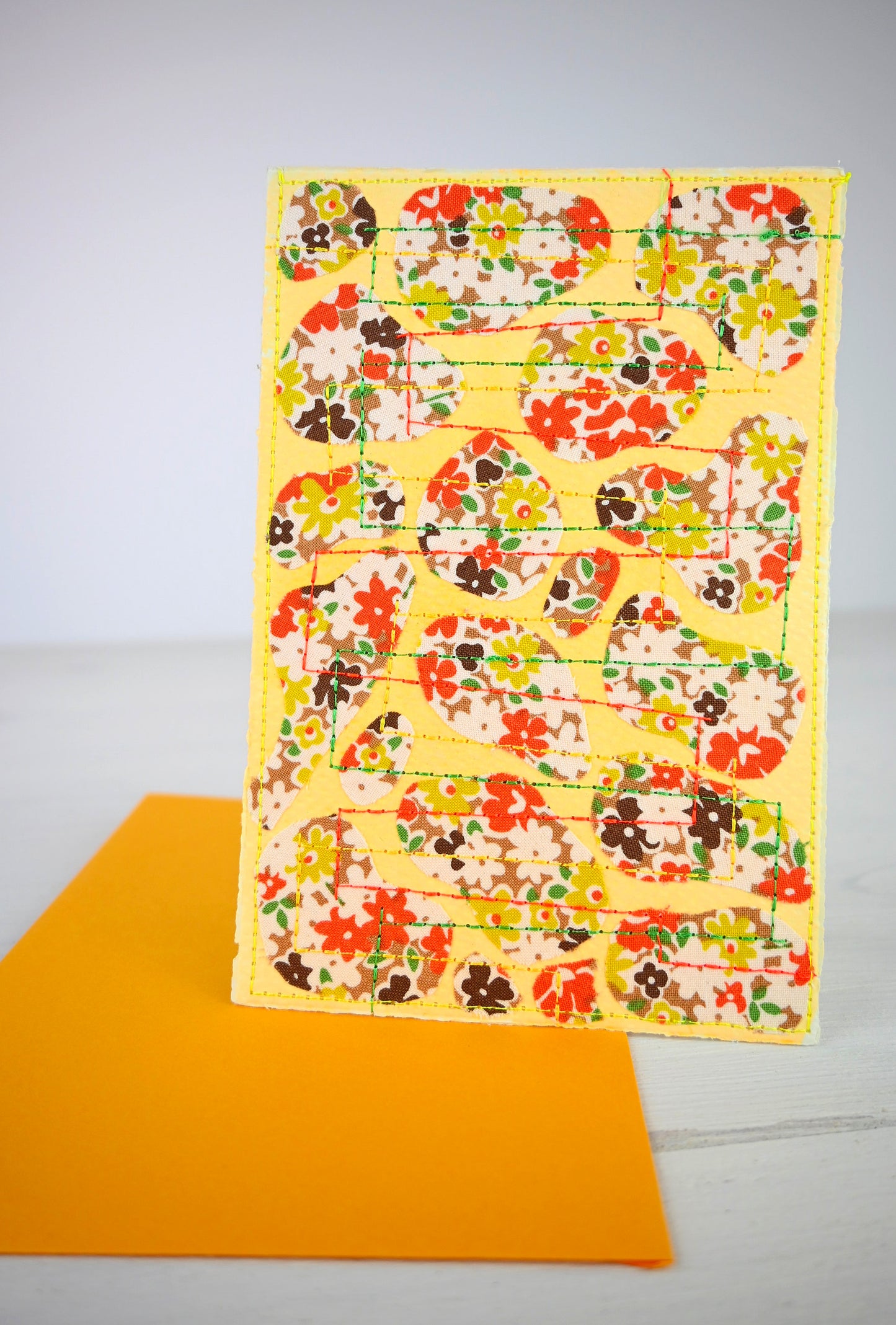 Handmade Card - Scrap Fabric