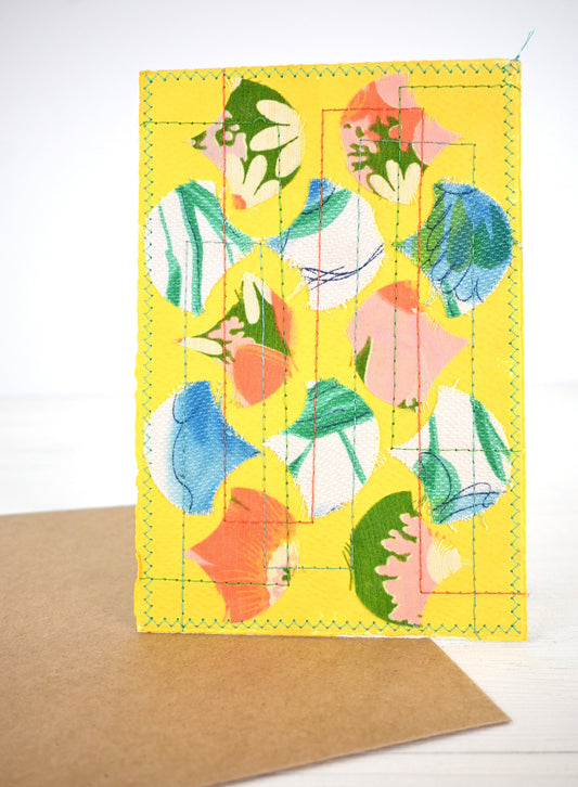 Handmade Card - Scrap Fabric